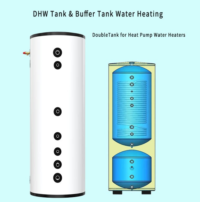 Heat pump water buffer tank  water boiler cylinders heat pump household heating cooling hot water tank